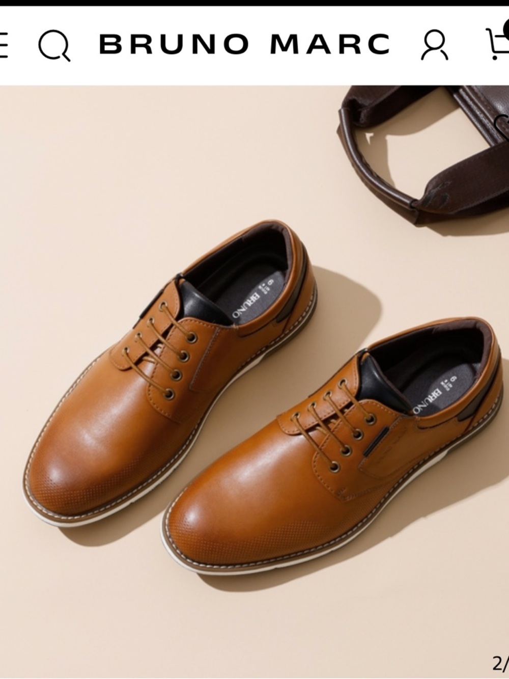Bruno Marc Men's Tan Casual Oxford Shoes